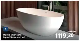 GAMMA Marho vrijstaand ligbad Seren mat wit aanbieding