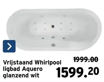 Vrijstaand Whirlpool ligbad Aquero