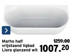 GAMMA Marho half vrijstaand ligbad Liora aanbieding