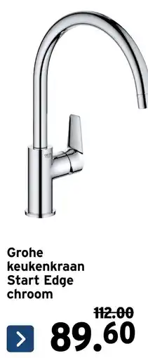 GAMMA Grohe keukenkraan Start Edge chroom aanbieding