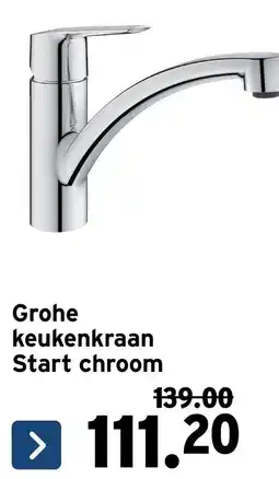 GAMMA Grohe keukenkraan Start chroom aanbieding