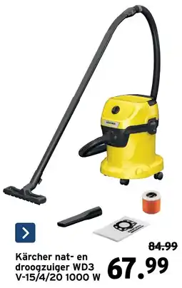 GAMMA Kärcher nat- en droogzuiger wd3 aanbieding