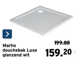 GAMMA Marho douchebak Luxe glanzend wit aanbieding