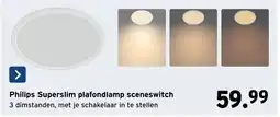 GAMMA philips superslim plafondlamp sceneswitch aanbieding