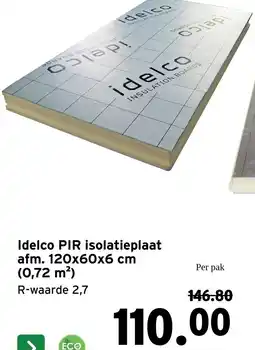 GAMMA Idelco PIR isolatieplaat aanbieding