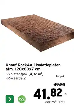 GAMMA Knauf Rock4All isolatieplaten aanbieding