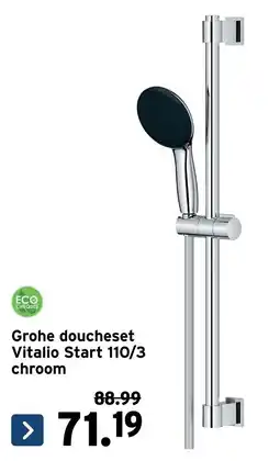 GAMMA Grohe doucheset Vitalio Start 110/3 chroom aanbieding