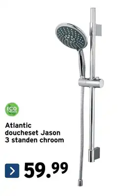 GAMMA Atlantic doucheset Jason 3 standen chroom aanbieding