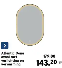 GAMMA Atlantic Dona ovaal met verlichting en verwarming aanbieding