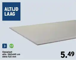 GAMMA Gipsplaat aanbieding