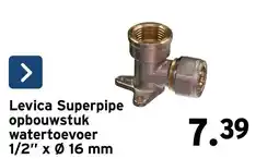 GAMMA Levica Superpipe opbouwstuk watertoevoer aanbieding