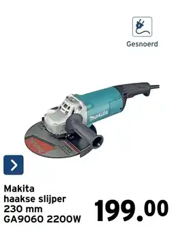 GAMMA Makita haakse slijper aanbieding