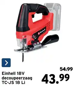 GAMMA Einhell 18v decoupeerzaag aanbieding