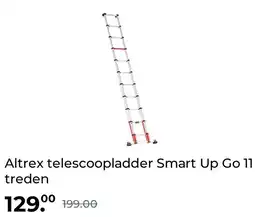GAMMA Altrex telescoopladder smart up go 11 treden aanbieding