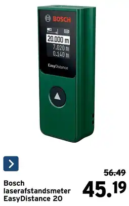 GAMMA Bosch laserafstandsmeter EasyDistance 20 aanbieding