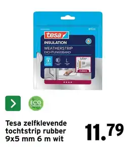 GAMMA Tesa zelfklevende tochtstrip rubber aanbieding