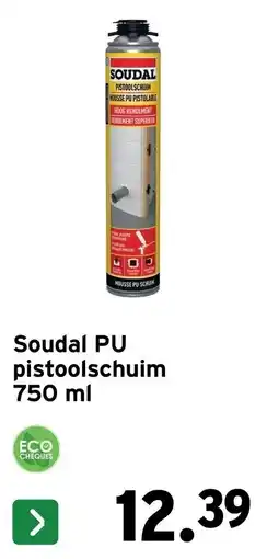 GAMMA Soudal pu pistoolschuim aanbieding