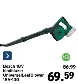 GAMMA Bosch 18V bladblazer UniversalLeafBlower 18V-130 aanbieding