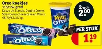 Kruidvat Oreo koekjes 155/157g aanbieding
