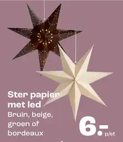 Kwantum Ster papier met led aanbieding
