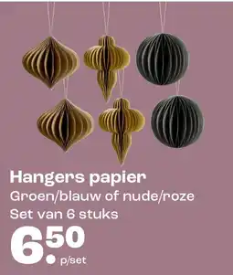 Kwantum Hangers papier aanbieding