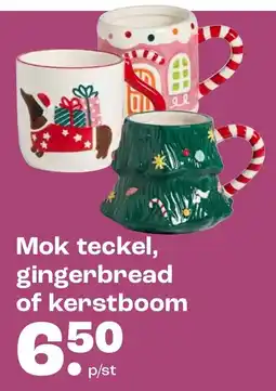 Kwantum Mok teckel, gingerbread of kerstboom aanbieding