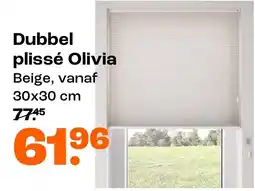 Kwantum Dubbel plissé Olivia aanbieding