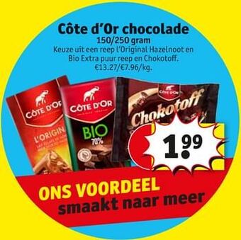 Kruidvat Côte d`or chocolade aanbieding