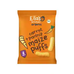 Albert Heijn Ella's kitchen Maize puffs wortel + pastinaak 6m+ bio aanbieding