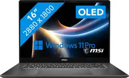 Coolblue MSI Prestige 16 AI+ Copilot+ PC C3MG-237BE OLED Azerty aanbieding