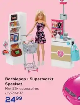 Supra Bazar barbiepop + supermarkt speelset aanbieding