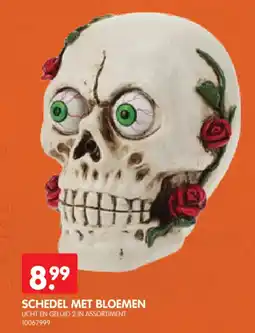 Yess schedel met bloemen aanbieding