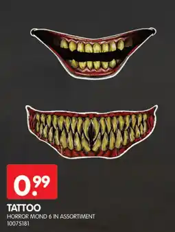 Yess Tattoo horror mond 6 in assortiment aanbieding