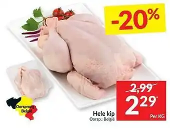 Intermarché Hele kip 1kilo aanbieding