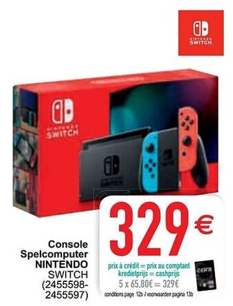 Cora Console spelcomputer nintendo switch aanbieding