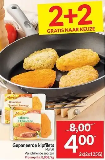 Intermarché Gepaneerde kipfilets maïski 125g aanbieding