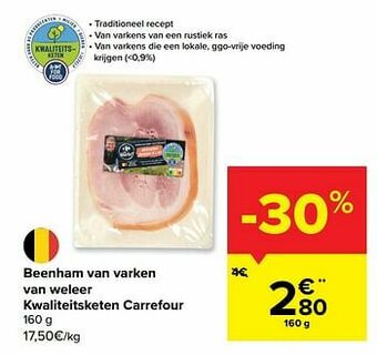 Carrefour Beenham van varken van weleer kwaliteitsketen carrefour aanbieding