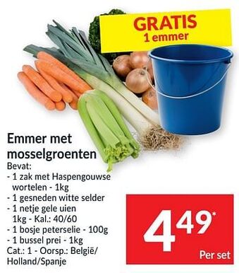 Emmer met mosselgroenten