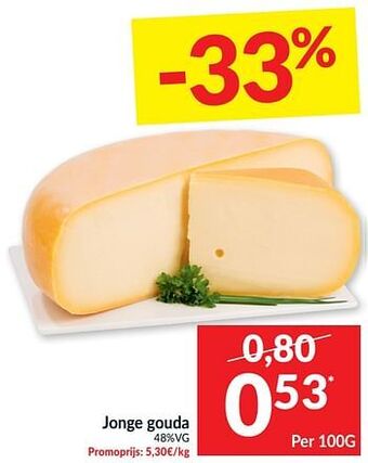 Intermarché Jonge gouda 100g aanbieding