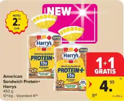 Carrefour Market American Sandwich Protein+ Harrys aanbieding