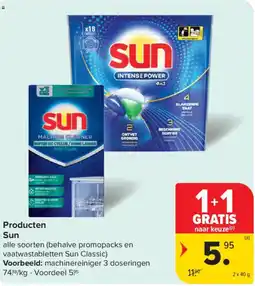 Carrefour Market Sun machine reiniger aanbieding