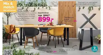 Leen Bakker Tuinset Amalia-beaune 7-delig, Tafel Beaune, Kuipstoel Amalia aanbieding