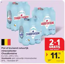 Carrefour Market Plat of bruisend natuurlijk mineraalwater Chaudfontaine aanbieding