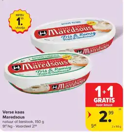 Carrefour Market Verse kaas Maredsous aanbieding