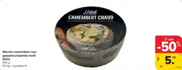 Carrefour Market Warme camembert van gepasteuriseerde melk aanbieding