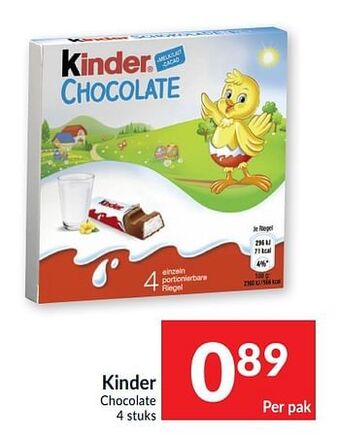 Intermarché Kinder chocolate aanbieding