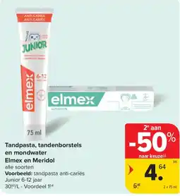 Carrefour Market Tandpasta elmex junior aanbieding