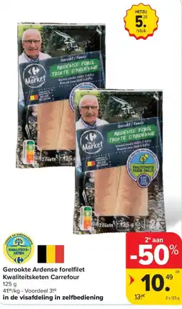 Carrefour Market Gerookte Ardense forelfilet aanbieding