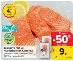 Carrefour Market Zalmpavé met vel aanbieding