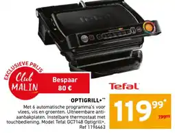 Trafic Tefal Optigrill+ aanbieding